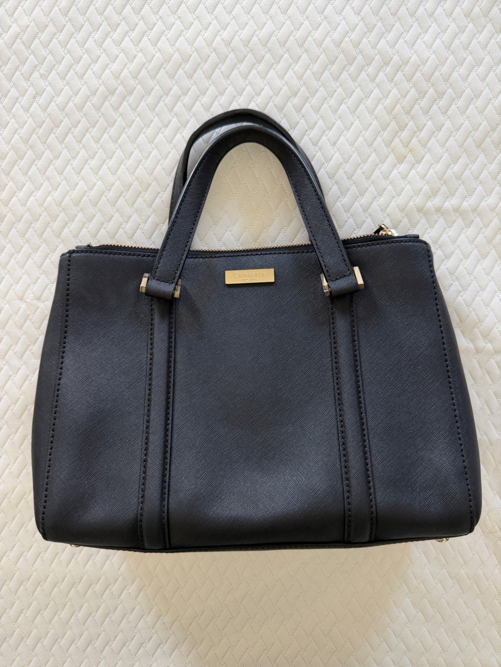 Kate Spade New York Black Leather Satchel Bag